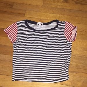 Red White & blue crop top